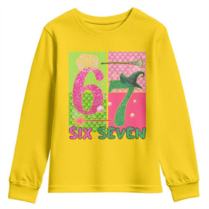 I Was Six Now I Am Seven Youth Sweatshirt Fantasy Birthday Girl TS12 Daisy Print Your Wear