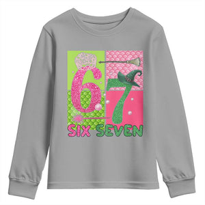 I Was Six Now I Am Seven Youth Sweatshirt Fantasy Birthday Girl TS12 Sport Gray Print Your Wear