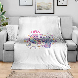 I Was 6 Now I Am 7 Throw Blanket Funny Birthday Alpha Kids TS12 Print Your Wear