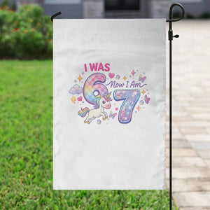 I Was 6 Now I Am 7 Garden Flag Funny Birthday Alpha Kids TS12 Print Your Wear