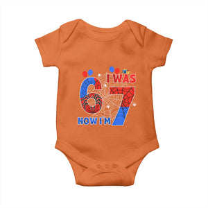 I Was 6 Now I Am 7 Baby Onesie Funny Spider Birthday Boy TS12 Orange Print Your Wear