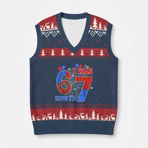 I Was 6 Now I Am 7 V-Neck Knit Sweater Vest Funny Spider Birthday Boy TS12 Navy Red Print Your Wear