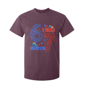 Spider Boy I Was 6 Now I Am 7 T Shirt For Kid Seventh Birthday Gift TS12 Maroon Print Your Wear