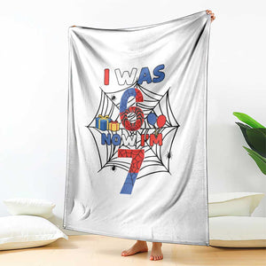 I Was 6 Now I Am 7 Throw Blanket Spider Themed Birthday Boy TS12 Print Your Wear