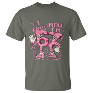 Seven Years Old Birthday Girl T Shirt I Was 6 Now I Am 7 TS12 Military Green Print Your Wear