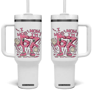 Seven Years Old Birthday Girl Tumbler With Handle I Was 6 Now I Am 7 TS12 One Size: 40 oz White Print Your Wear