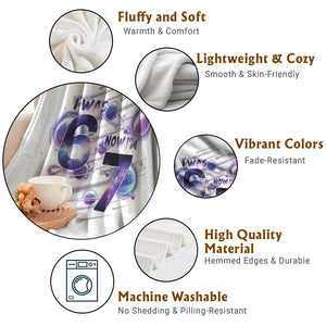 Funny Galaxy Space Birthday Throw Blanket I Was Six Now I Am Seven TS12 Print Your Wear