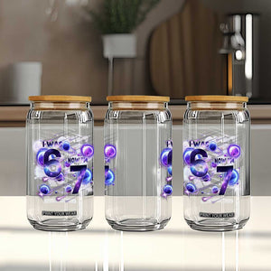 Funny Galaxy Space Birthday Glass Can I Was Six Now I Am Seven TS12 Print Your Wear