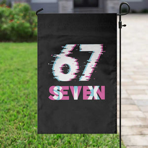 Glitch Optical Illusion Six Seven Meme Garden Flag Gen Alpha Slang Gift TS12 Print Your Wear