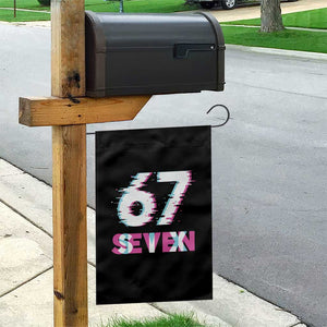 Glitch Optical Illusion Six Seven Meme Garden Flag Gen Alpha Slang Gift TS12 Print Your Wear