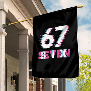 Glitch Optical Illusion Six Seven Meme Garden Flag Gen Alpha Slang Gift TS12 Print Your Wear