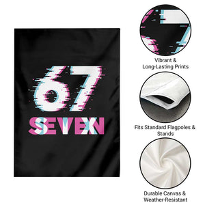 Glitch Optical Illusion Six Seven Meme Garden Flag Gen Alpha Slang Gift TS12 Print Your Wear