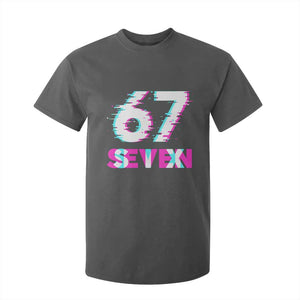 Glitch Optical Illusion Six Seven Meme T Shirt For Kid Gen Alpha Slang Gift TS12 Dark Heather Print Your Wear