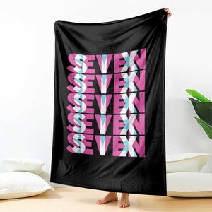 Six Seven Glitch Optical Illusion Meme Throw Blanket Funny Gen Z Alpha Gift TS12 Print Your Wear