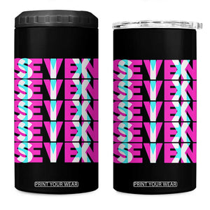 Six Seven Glitch Optical Illusion Meme 4 in 1 Can Cooler Tumbler Funny Gen Z Alpha Gift TS12 One Size: 16 oz Black Print Your Wear