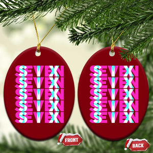 Six Seven Glitch Optical Illusion Meme Ceramic Ornament Funny Gen Z Alpha Gift TS12 Print Your Wear