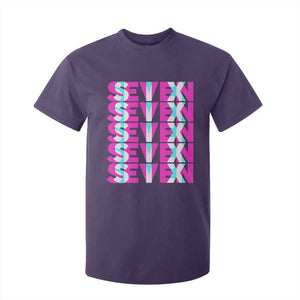 Six Seven Glitch Optical Illusion Meme T Shirt For Kid Funny Gen Z Alpha Gift TS12 Purple Print Your Wear