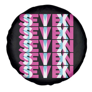 Six Seven Glitch Optical Illusion Meme Spare Tire Cover Funny Gen Z Alpha Gift TS12 Print Your Wear