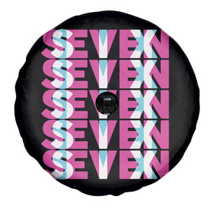 Six Seven Glitch Optical Illusion Meme Spare Tire Cover Funny Gen Z Alpha Gift TS12 Print Your Wear