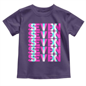 Six Seven Glitch Optical Illusion Meme Toddler T Shirt Funny Gen Z Alpha Gift TS12 Purple Print Your Wear