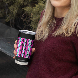 Six Seven Glitch Optical Illusion Meme Tumbler Cup Funny Gen Z Alpha Gift TS12 Print Your Wear