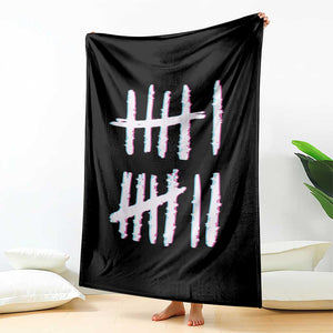 Tally Marks Six Seven Meme Throw Blanket Glitch Optical Illusion TS12 Print Your Wear