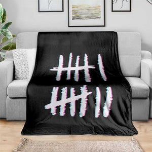 Tally Marks Six Seven Meme Throw Blanket Glitch Optical Illusion TS12 Print Your Wear