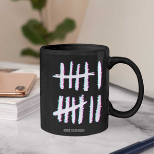 Tally Marks Six Seven Meme Coffee Mug Glitch Optical Illusion TS12 Print Your Wear