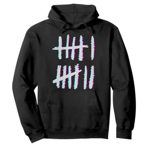 Tally Marks Six Seven Meme Hoodie Glitch Optical Illusion TS12 Black Print Your Wear