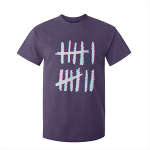 Tally Marks Six Seven Meme T Shirt For Kid Glitch Optical Illusion TS12 Purple Print Your Wear