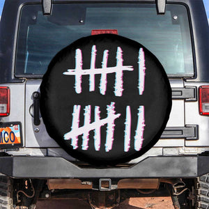 Tally Marks Six Seven Meme Spare Tire Cover Glitch Optical Illusion TS12 No hole Black Print Your Wear