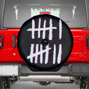 Tally Marks Six Seven Meme Spare Tire Cover Glitch Optical Illusion TS12 Black Print Your Wear