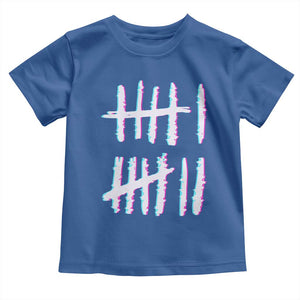 Tally Marks Six Seven Meme Toddler T Shirt Glitch Optical Illusion TS12 Royal Blue Print Your Wear