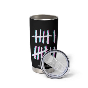 Tally Marks Six Seven Meme Tumbler Cup Glitch Optical Illusion TS12 Print Your Wear