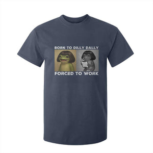 Funny Frog Meme T Shirt For Kid Dilly Dally Lock In Meme TS12 Navy Print Your Wear