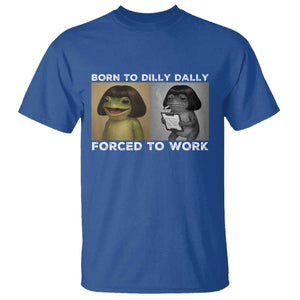 Funny Frog Meme T Shirt Dilly Dally Lock In Meme TS12 Royal Blue Print Your Wear