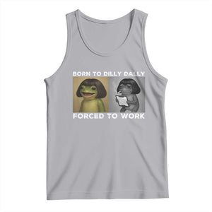 Funny Frog Meme Tank Top Dilly Dally Lock In Meme TS12 Athletic Heather Print Your Wear