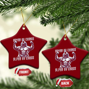 Funny Cringe Werewolf Memes Ceramic Ornament Human By Chance Alpha By Choice TS12 Print Your Wear