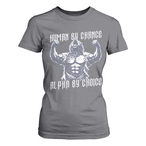 Funny Cringe Werewolf Memes T Shirt For Women Human By Chance Alpha By Choice TS12 Charcoal Print Your Wear