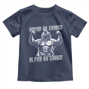 Funny Cringe Werewolf Memes Toddler T Shirt Human By Chance Alpha By Choice TS12 Navy Print Your Wear