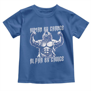 Funny Cringe Werewolf Memes Toddler T Shirt Human By Chance Alpha By Choice TS12 Royal Blue Print Your Wear