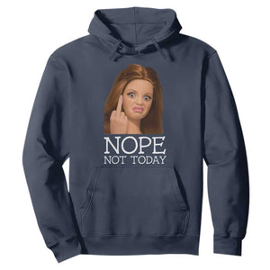 Funny Doll Face Disgusted Hoodie Nope Not Today Meme TS12 Navy Print Your Wear
