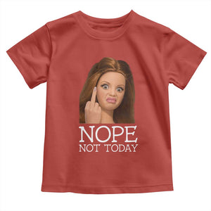 Funny Doll Face Disgusted Toddler T Shirt Nope Not Today Meme TS12 Red Print Your Wear