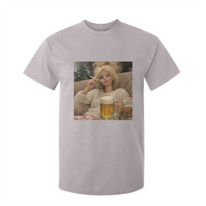 Funny Smoking And Drinking Doll Meme T Shirt For Kid Weekend Relaxation TS12 Ice Gray Print Your Wear