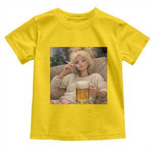 Funny Smoking And Drinking Doll Meme Toddler T Shirt Weekend Relaxation TS12 Daisy Print Your Wear