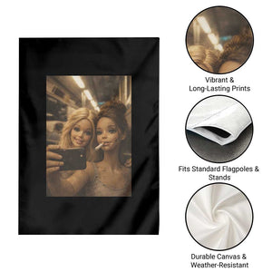 Funny Selfie Doll Meme Garden Flag Aesthetic Doll Face Graphic TS12 Print Your Wear