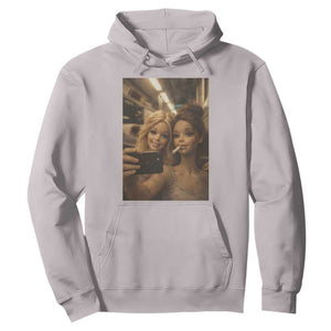 Funny Selfie Doll Meme Hoodie Aesthetic Doll Face Graphic TS12 Ice Gray Print Your Wear