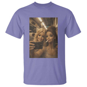 Funny Selfie Doll Meme T Shirt Aesthetic Doll Face Graphic TS12 Violet Print Your Wear