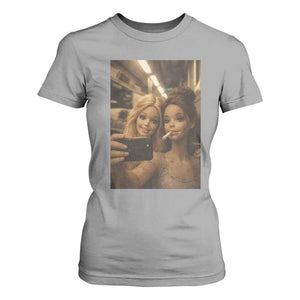 Funny Selfie Doll Meme T Shirt For Women Aesthetic Doll Face Graphic TS12 Sport Gray Print Your Wear