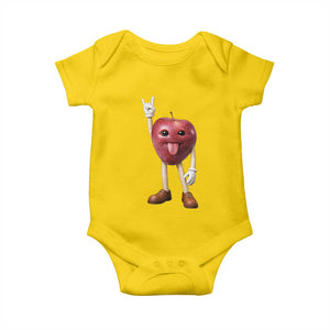 Funny Apple With Face Wapple Meme Baby Onesie TS12 Daisy Print Your Wear